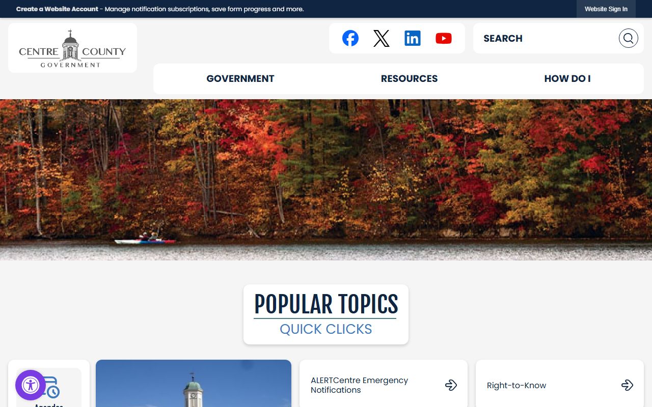 Centre County Pennsylvania official website for police records and public records access