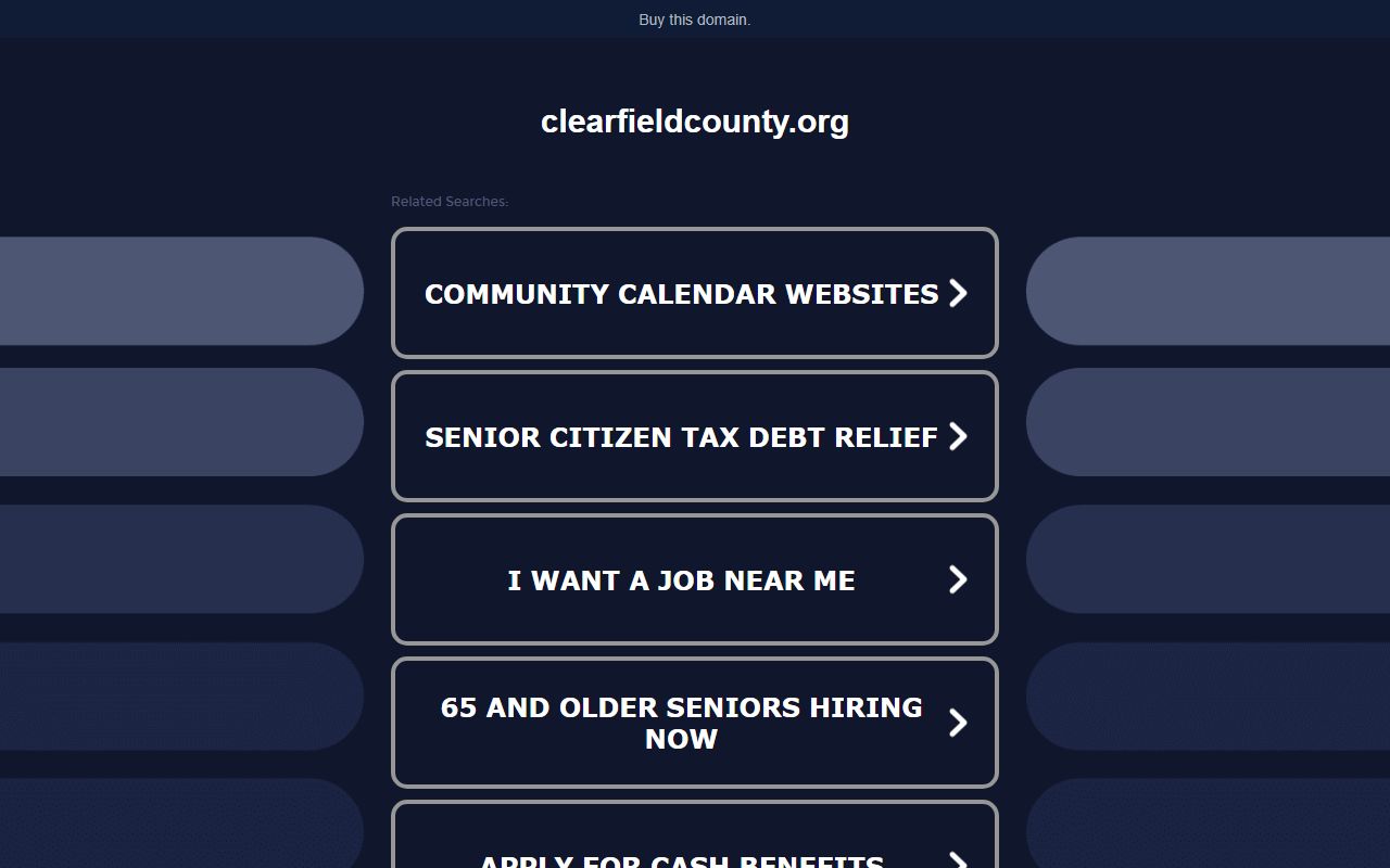 Clearfield County Pennsylvania official government website homepage