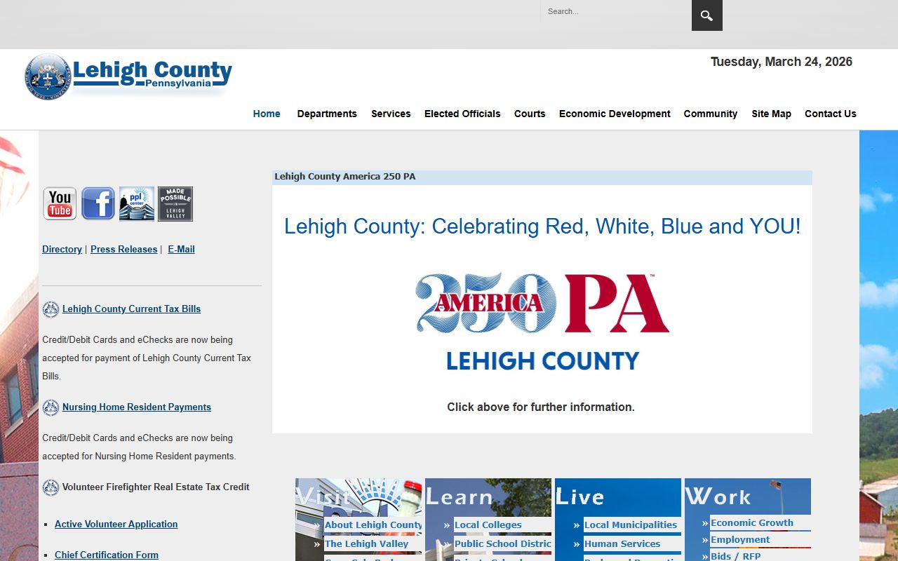 Lehigh County official website for police records and public access