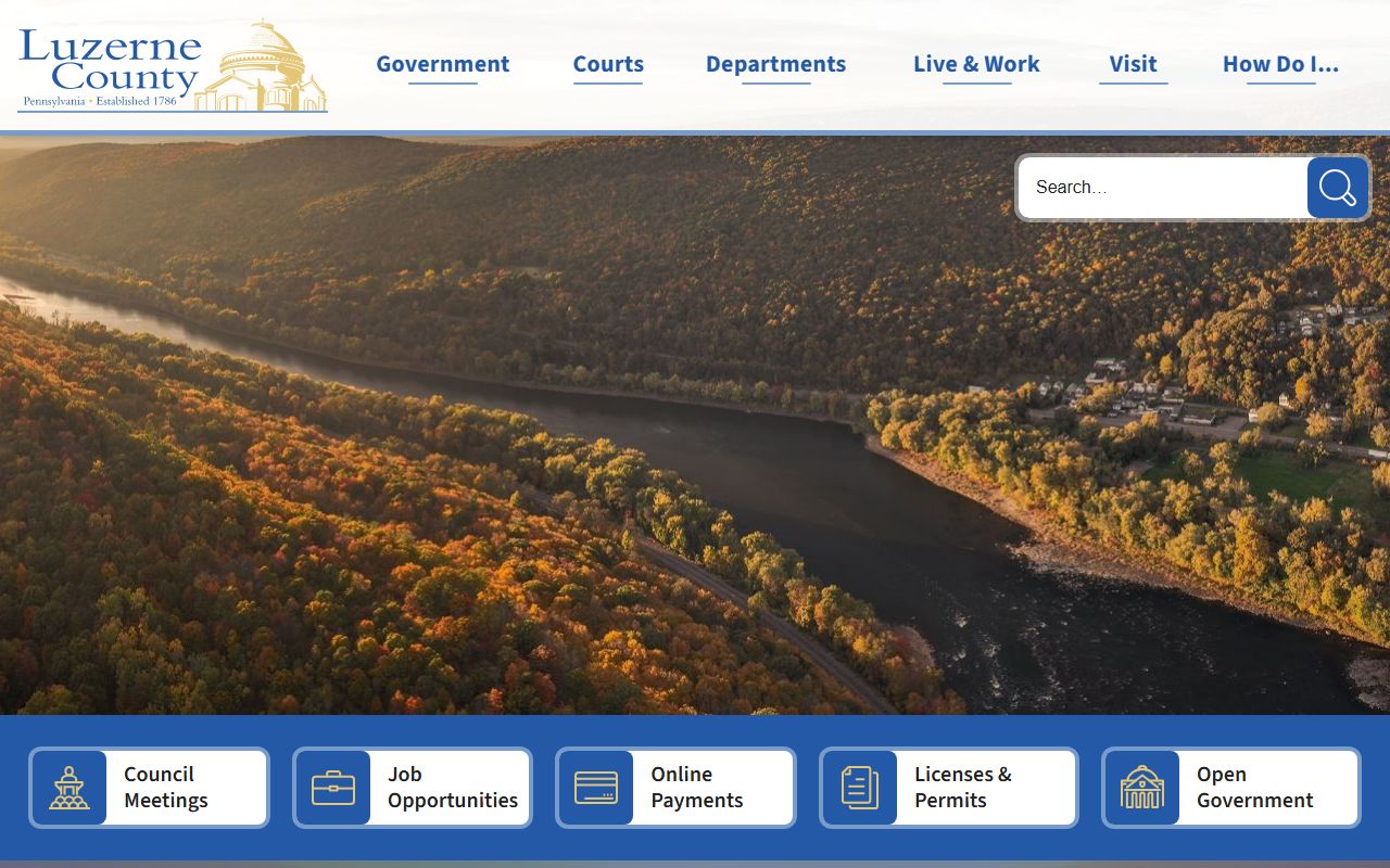 Luzerne County official website for police records and public access
