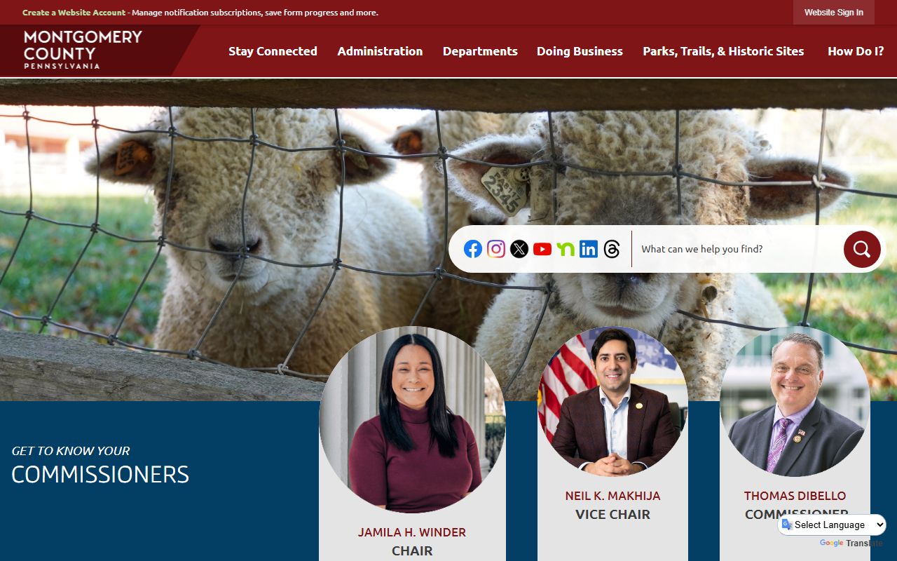 Montgomery County official website for police records and public access