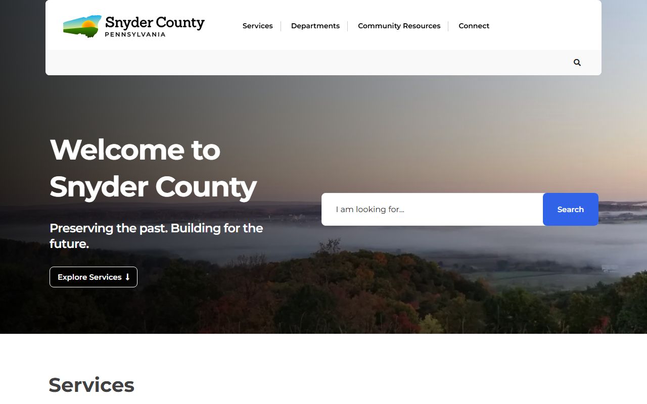 Snyder County official website for police records access