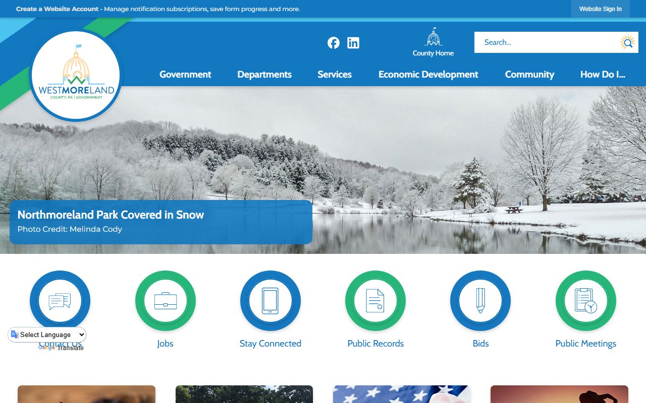 Westmoreland County official website for police records access
