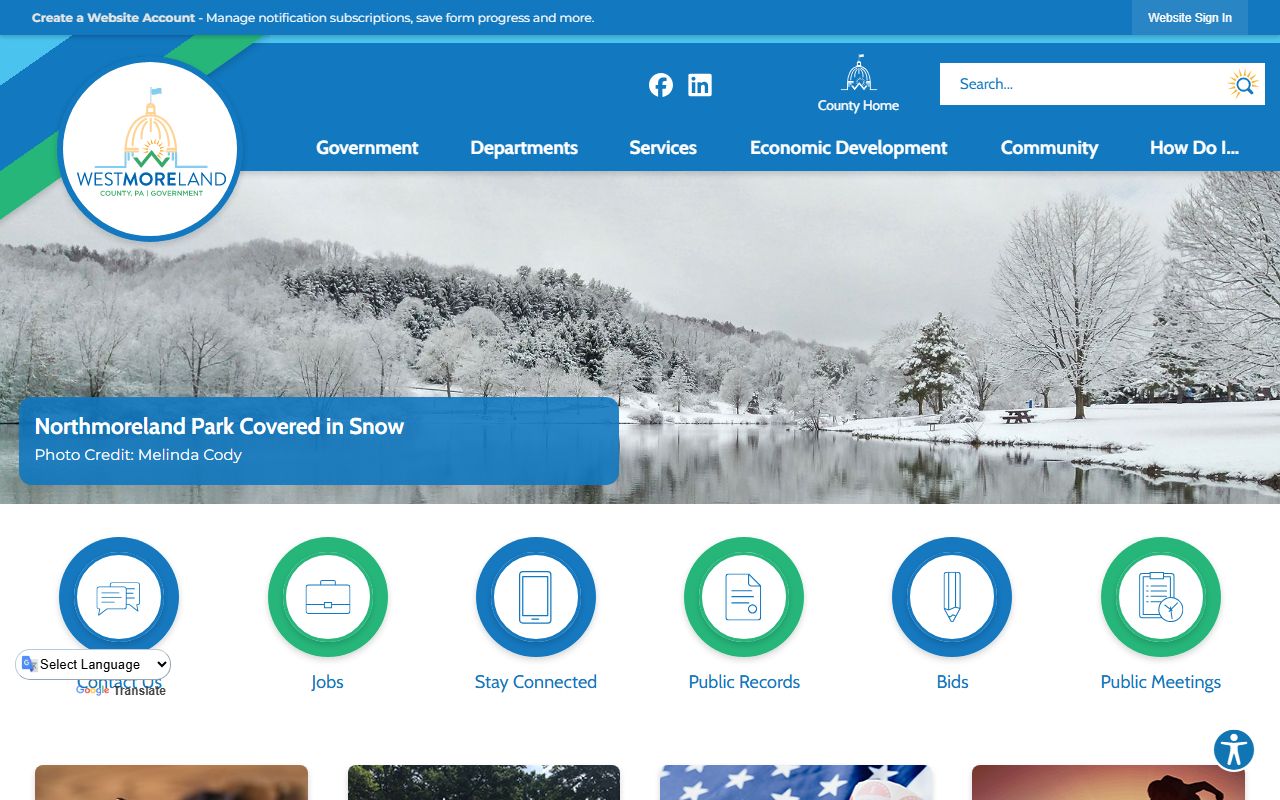 Westmoreland County Sheriff's Office for warrants and police records