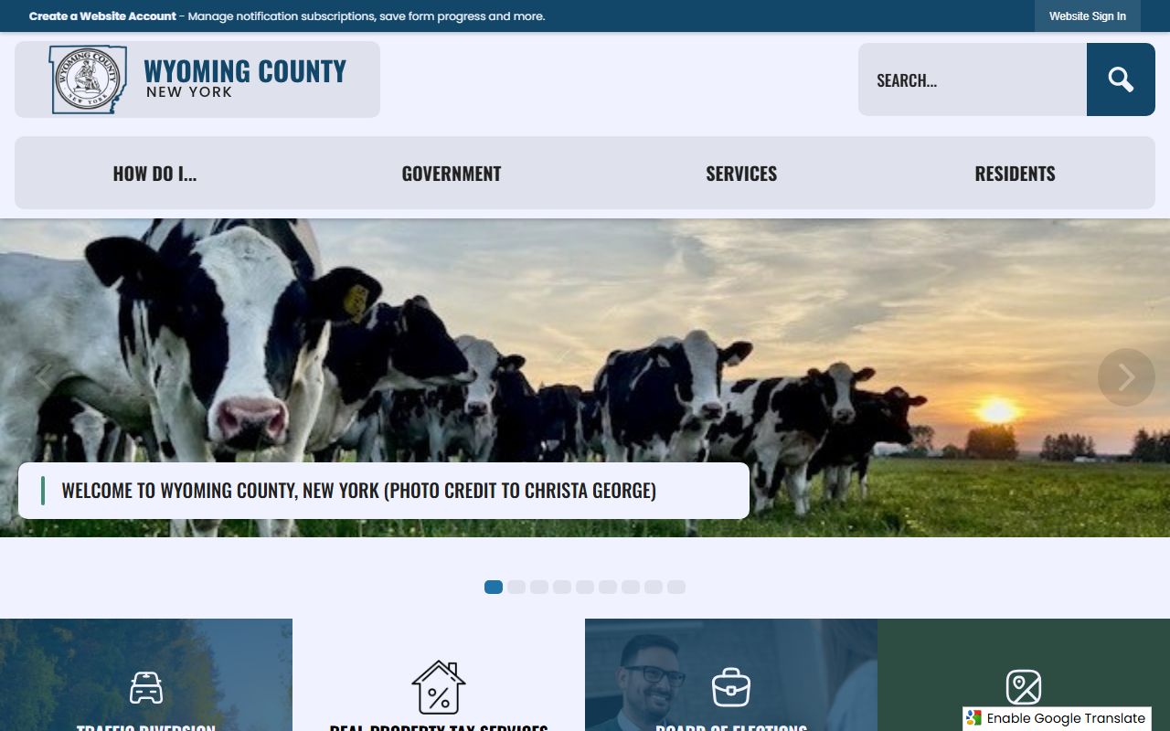 Wyoming County official website for police records access