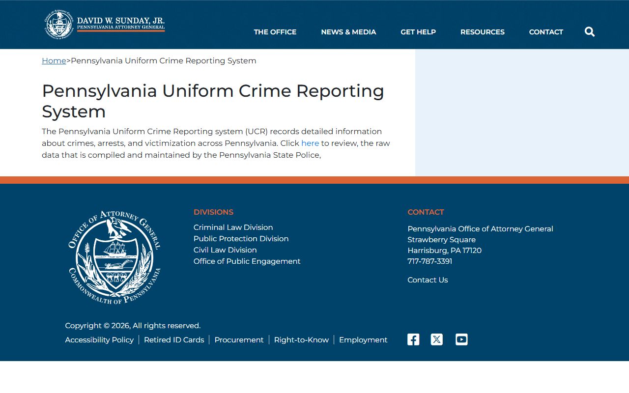 Pennsylvania Uniform Crime Reporting System